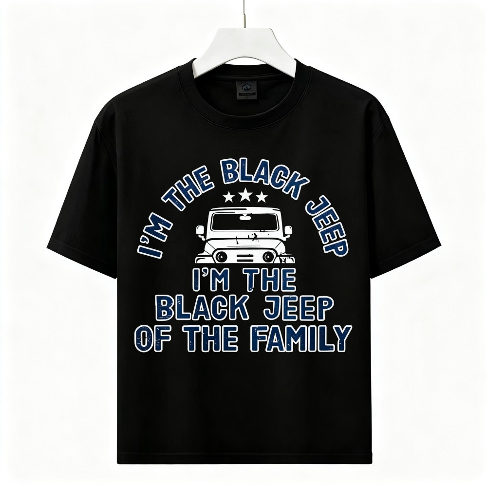 I’m The Black Jeep Of The Family Offroad Vintage Graphic Unisex Sleeve T-Shirt