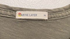 Marine Layer Vintage Heavy Slub Pocket T Shirt Mens Medium Green Cotton Casual