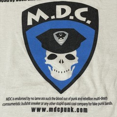 Vintage MDC Shirt Size XL Punk Band Tour Political Anti George Bush Cop Protest