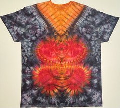 Handmade Ice Tie Dye Adult T-Shirt Size XL Multicolor George Long Length Tee NEW