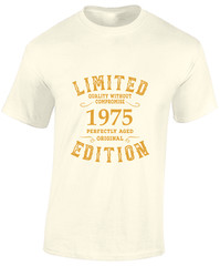 LIMITED EDITION 1975 MENS T SHIRT 50TH BIRTHDAY GIFT PRESENT IDEA TOP FUNNY COOL