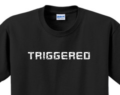 Triggered T-Shirt Short Sleeve Graphic Tee Unisex Apparel Text logo design