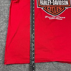 Harley Davidson Shirt Men XL Red Graphic Cycles Punta Cana Dominican Republic