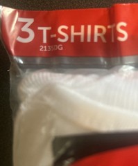 Hanes 3 Pack White Tagless T-Shirts 3XL 54-56 Crew Neck , cotton tshirts