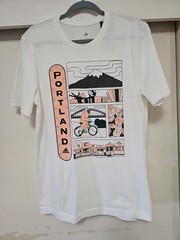 Adidas NEW Portland Oregon City PDX Theme White Outdoors Tshirt SZ Medium