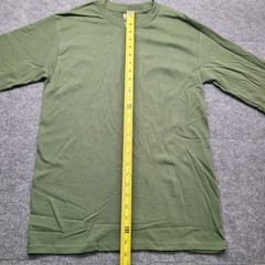 Gildan G540 Men’s Heavy Cotton Preshrunk Long Sleeve Shirt Green Size Small