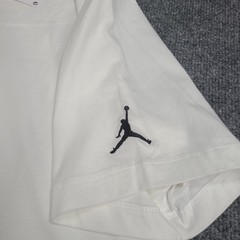 Jordan Shirt Mens Large White Black Embroider Wordmark Jumpman Logo Nike Air Tee