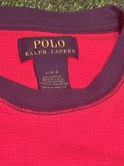 Polo Ralph Lauren Colorblock Waffle-Knit Thermal Long-Sleeve Shir Size L