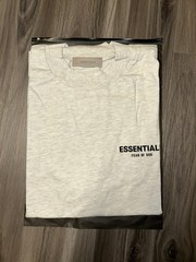 Fear of God Essentials T-Shirt Mens XL Grey NEW Light Oatmeal Oversized Logo