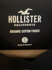 Hollister California Mens Black Striped Logo Crew Neck Short Sleeve T-Shirt S
