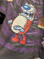 1994 Ren & Stimpy Hypnotic AOP Size L Changes Single Stitch