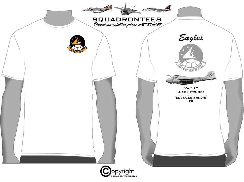 VA-115 Eagles A-6 Intruder Squadron T-Shirt – USN Licensed Product