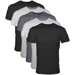 5-Pack Gildan Men’s Crew T-Shirts Multipack Style G1100 Black Sport Grey X-Large