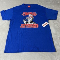 Full Send Thomas Jeffersend Shirt Mens Large Blue Graphic USA Patriotic