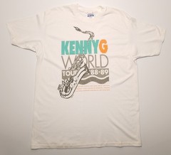 Vintage Kenny G 1988-1989 Tour Single Sided Concert T-Shirt XL Nice As Pictured
