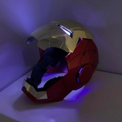 2026 Iron Man MK5 1:1 Helmet Wearable Voice-control Mask Cosplay Golden AUTOKING