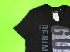 GUESS Los Angeles Mens Short Sleeve T-Shirt Size SMALL Black w/Silver Cotton NEW