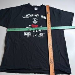 Christian Rose Born To Hurt Graphic T-Shirt Mens XL Black Gildan Ultra Cotton