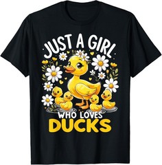 Cute Duck Lover Just A Girl Who Loves Ducks T-Shirt unisex T-Shirt