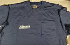 Vintage Printed Hyster Forklift Fruit of the Loom Pocket T-shirt Size XL NWOT