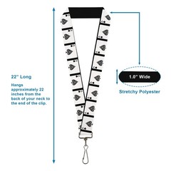 1.0 Inch Lanyard Ace Of Spades Accessory ID Badge Holder Keychain Strap