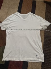 Polo Ralph Lauren Men’s XL White V-Neck Short Sleeve Slim Fit Logo Tee