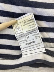 VINTAGE Breton Stripe Sailor Shirt Tank Top Mens Small Black Russian Telnyashka