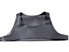 Men Sexy Short Vest Muscle Shaping Slim Tight-fitting Exposed Chest PU Leather