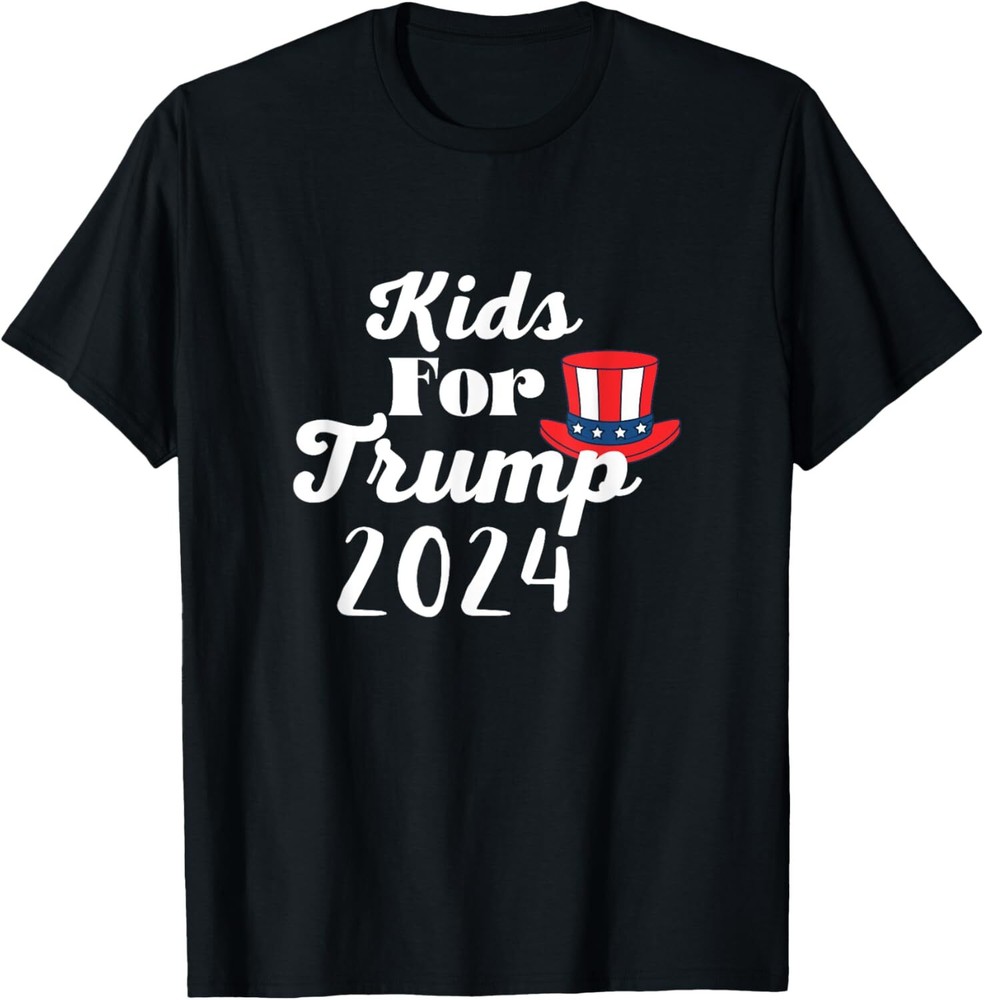 Kids For Trump Election 2024 T-Shirt Small, Black
