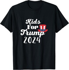 Kids For Trump Election 2024 T-Shirt Small, Black