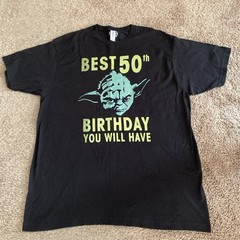 NWOT-Star Wars Yoda “Best 50th Birthday You Will Ever Have” Adult T-Shirt Sz XL