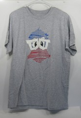 new FGC GRAY BLUE/RED/WHITE GLASSES MEN T-shirt L