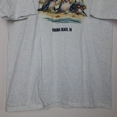 Vintage Virginia Beach T-Shirt Mens XL Gray Cal Cru SS Dolphin Single Stitch USA