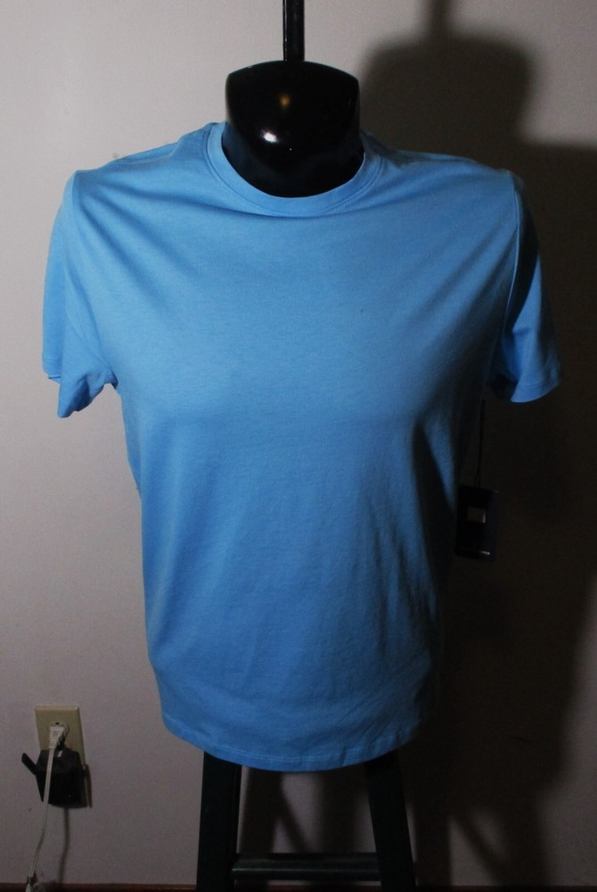DANIEL HECHTER Paris Blue 100% Pima Cotton Sht Sleeve T-Shirt Size M NWT