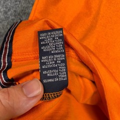 Phat Farm Mens Orange Mesh Panel Streetwear Shirt XL PKN41725 Short Sleeve Y2K