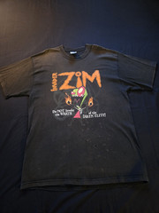 JERZEES High Cotton Invader Zim Zim Graphic Print Black Tee XL Crew Neck