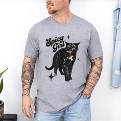 Spicy Girl Tortie Cat Vintage Feline Attitude Art T-Shirt
