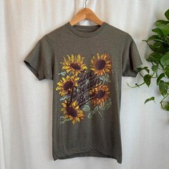 Zac Brown Band Green Sunflower T Shirt Womens XS