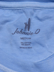 johnnie-O Long Sleeve Pocket Tee Men’s M Sky Blue Cotton Modal Blend