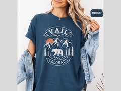 Vintage Vail Colorado Ski Mountain Travel Resort Retro Comfort Tee