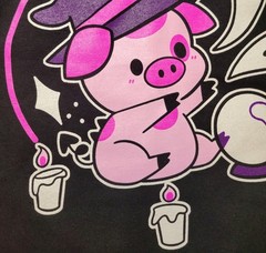 Hazbin Hotel Halloween Witch Fat Nuggets XL Black Shirt Defects Vivziepop