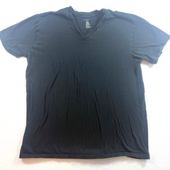 Calvin Klein Black T-Shirt Lot Men’s Large Crew Neck & V-Neck Cotton 3 Pack