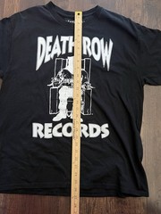 Death Row Records T-Shirt Men’s XL Black Hip Hop Rap Tee Logo Streetwear Urban