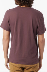 Alternative L72645 Mens Dark Plum Crew Neck Solid Tee Size M