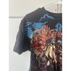 Superman DC Comics Metropolis Graphic T-Shirt Black Red Foil Small 2009 s09