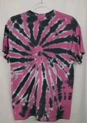 New Tie Dye Men’s T-Shirt Pink Gray Adult Medium Multicolor Summer Spiral