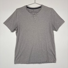 Free Fly Mens Henley Shirt Size M Gray Bamboo Cotton Short Sleeve Tee Outdoor