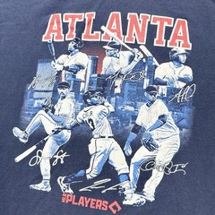 Atlanta Baseball Shirt Mens Large Blue MLB Players Graphic Tee Sports Delta Pro