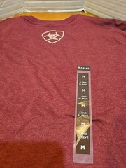 Ariat Elevated LS T-shirt Men’s M Double-Sided Est 1993 Flag USA Outdoor