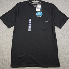 DICKIES Cooling Shirt Mens Medium Black Pocket Tee Lightweight Work Fast Dry NWT